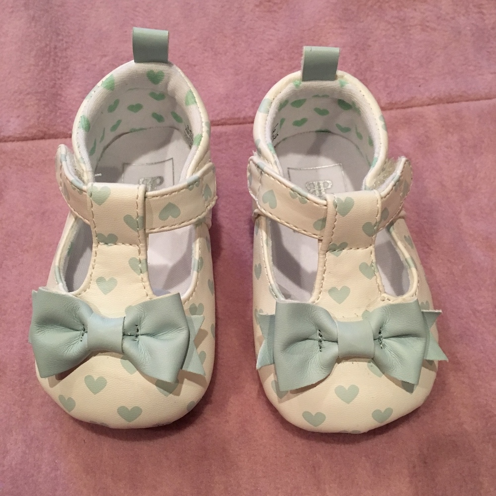 SALE Rosie Pope "I Love Hearts" Crib Shoe